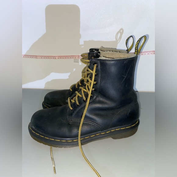 Dr. Martens Shoes - Dr. Martens Women's 1460 Serena Combat Leather Boot 8us